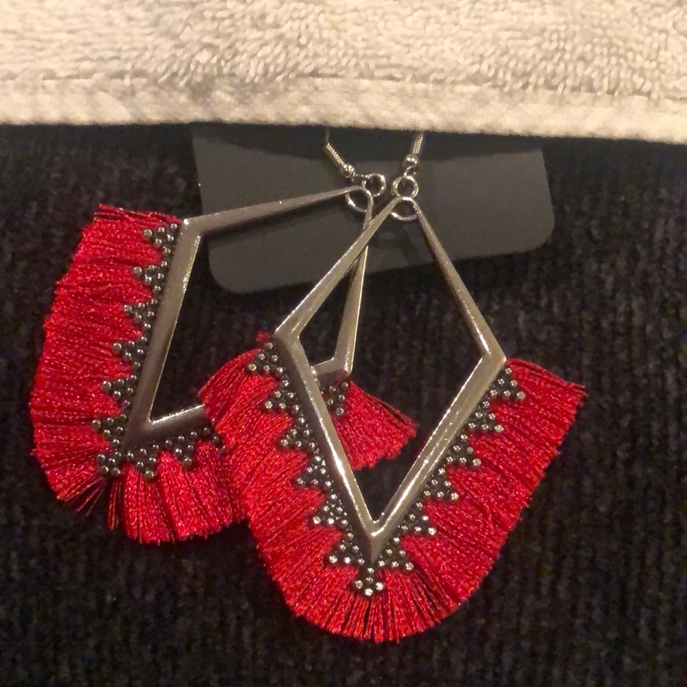 Red earrings